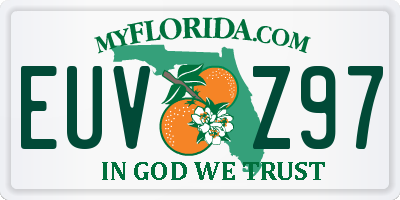 FL license plate EUVZ97