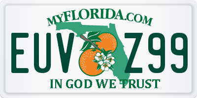 FL license plate EUVZ99