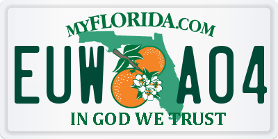 FL license plate EUWA04