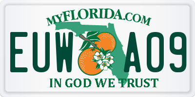 FL license plate EUWA09