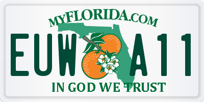 FL license plate EUWA11