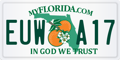 FL license plate EUWA17