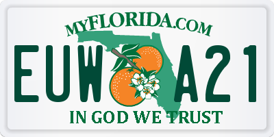 FL license plate EUWA21