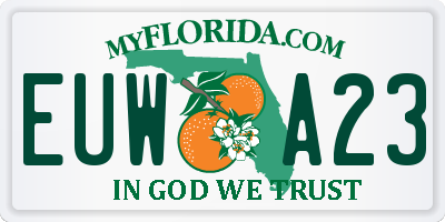 FL license plate EUWA23