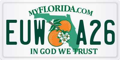 FL license plate EUWA26