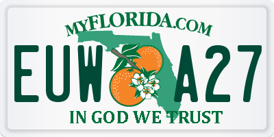 FL license plate EUWA27