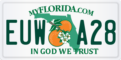 FL license plate EUWA28