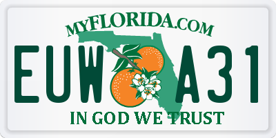 FL license plate EUWA31