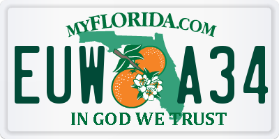 FL license plate EUWA34