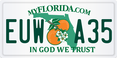 FL license plate EUWA35