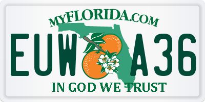 FL license plate EUWA36