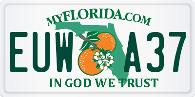 FL license plate EUWA37