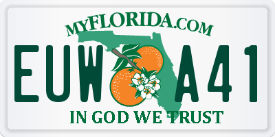 FL license plate EUWA41