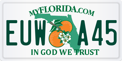 FL license plate EUWA45