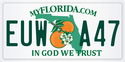FL license plate EUWA47