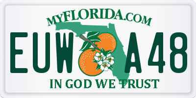 FL license plate EUWA48