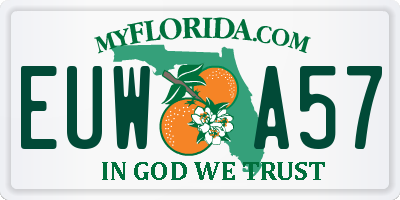 FL license plate EUWA57