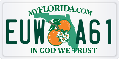 FL license plate EUWA61