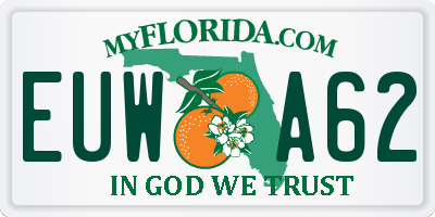 FL license plate EUWA62