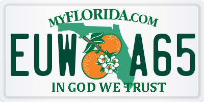 FL license plate EUWA65