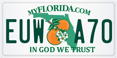 FL license plate EUWA70