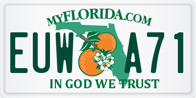 FL license plate EUWA71