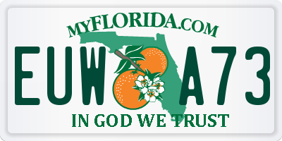 FL license plate EUWA73
