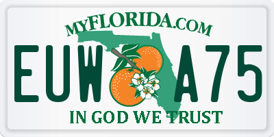 FL license plate EUWA75