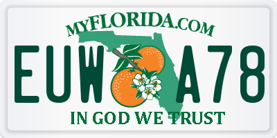 FL license plate EUWA78