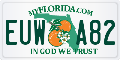 FL license plate EUWA82