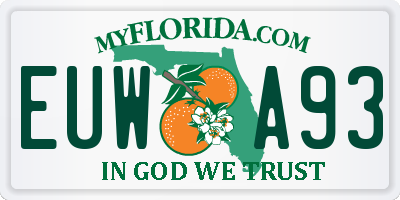 FL license plate EUWA93