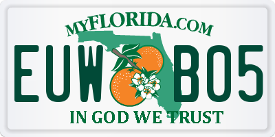 FL license plate EUWB05
