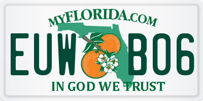 FL license plate EUWB06