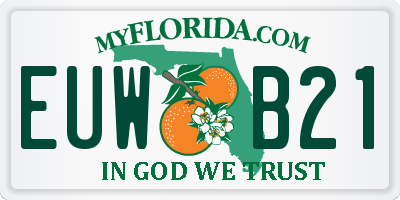 FL license plate EUWB21