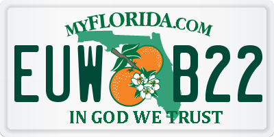 FL license plate EUWB22
