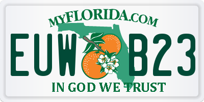 FL license plate EUWB23