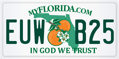 FL license plate EUWB25