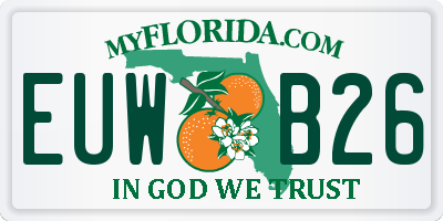 FL license plate EUWB26