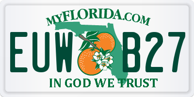 FL license plate EUWB27