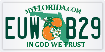 FL license plate EUWB29