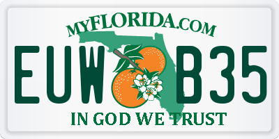 FL license plate EUWB35