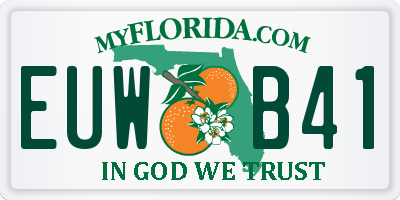 FL license plate EUWB41