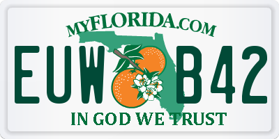 FL license plate EUWB42