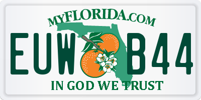 FL license plate EUWB44