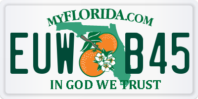 FL license plate EUWB45