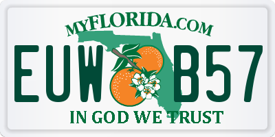 FL license plate EUWB57