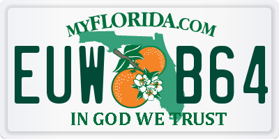FL license plate EUWB64