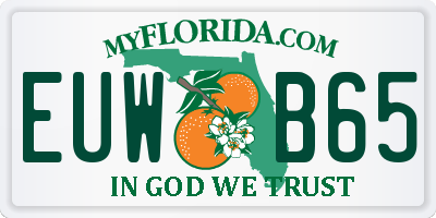 FL license plate EUWB65