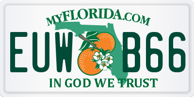 FL license plate EUWB66