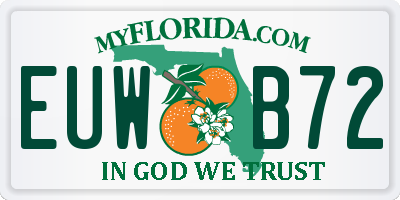 FL license plate EUWB72